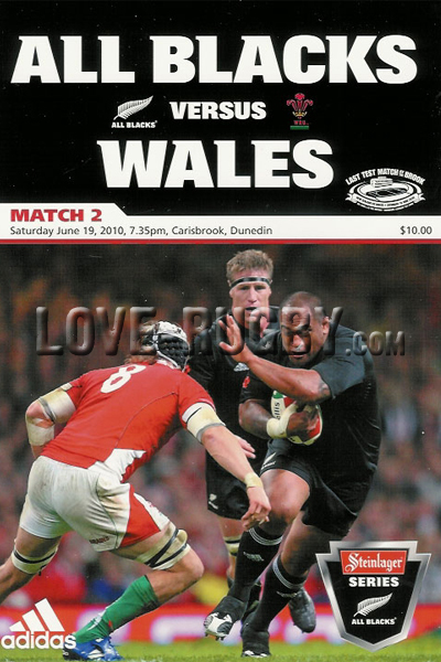 2010 New Zealand v Wales  Rugby Programme